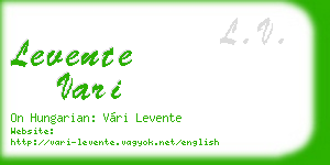 levente vari business card