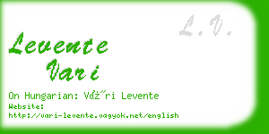 levente vari business card